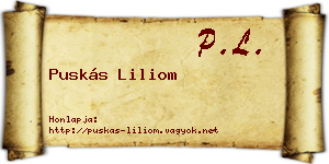 Puskás Liliom névjegykártya